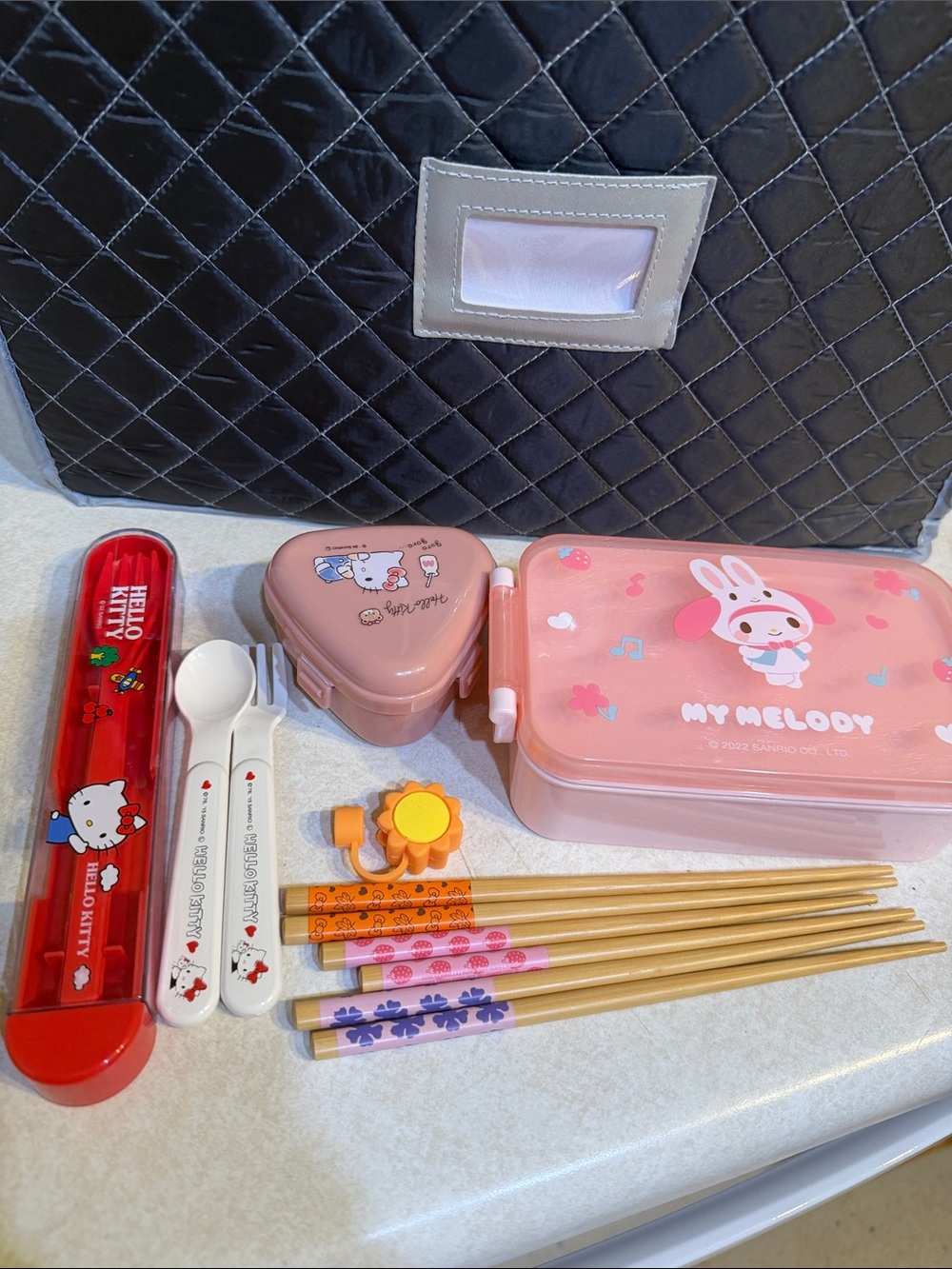 Sanrio My Melody & Hello Kitty Pink Bento Lunch Set